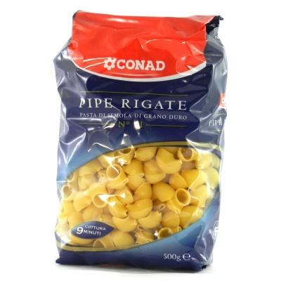 Макарони класичні Conad Pipe Rigate n.91 0.5 кг