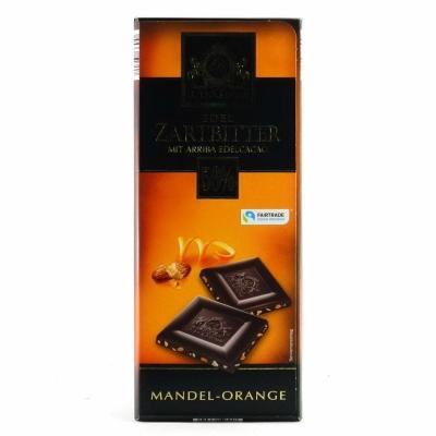 Шоколад JD Gross Ecuador мигдаль та апельсин 56% какао 125 г
