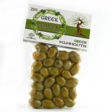 Грецькі оливки зелені Latro valis Mammouth з кісточкою 250г
