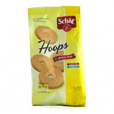 Печиво Dr.Schar Hoops без глютену та лактози 220г
