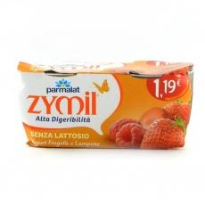Йогурт Parmalat Zymil без лактози з малиною та полуницею (2*115г) 230г