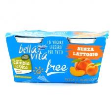 Йогурт Bella vita free без лактозы с персиком и абрикосом (2 * 125г) 250г