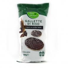 Рисові галети Fior di Natura вкриті чорним шоколадом 100г