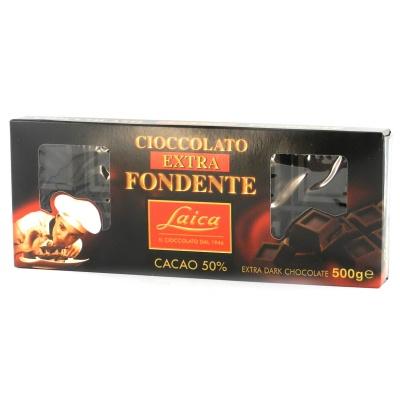 Шоколад Laica екстра темний 50% cacao 500 г