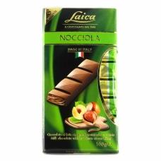 Шоколад порційний Laica Nocciola молочний з горіховою начинкою 100г