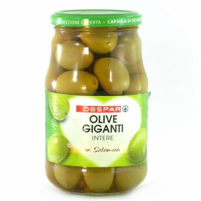 Зелені оливки Despar Olive giganti з кісточкою 550 г
