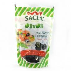Оливки чорні Sacla різані в пакеті 75г