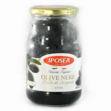 Оливки черные Iposea bella di cerignola с косточкой 310г