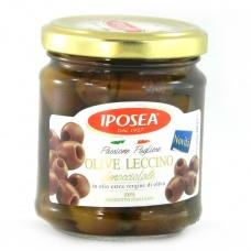 Оливки Iposea olive leccino без кісточки в оливковій олії 180г