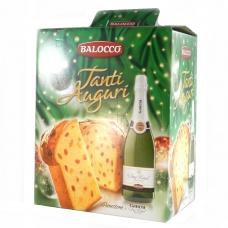 Подарунковий набір Balocco панеттон 0,75кг та шампанське Gancia Dessert 0,75л