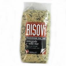 Рис коричневий з диким рисом Risovi Integrale e wild rice 1кг