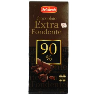 Шоколад Dolciando Extra Fondente 90% какао 100г