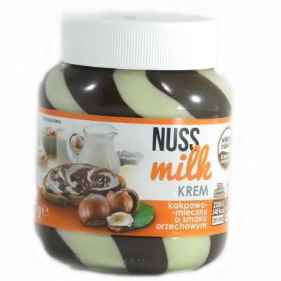 Шоколадна паста Nuss milk какао молоко з горіховим смаком 400 г