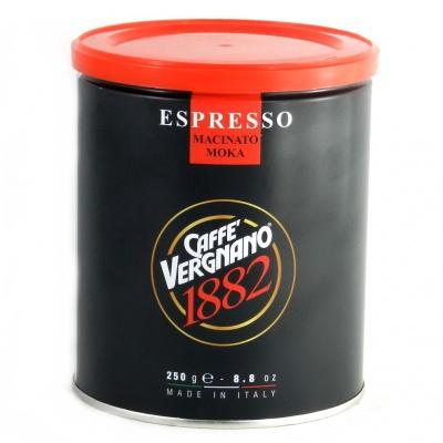 Молотый кофе Vergnano 1882 espresso 100% arabica 250 г