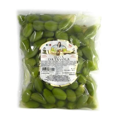 Зеленые Bella Contadina oliva da tavola с косточкой 0.800 кг
