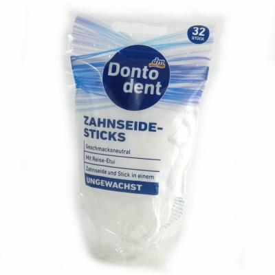 Зубочистки Dontodent zahnseide-sticks флостік із зубною ниткою 32 шт 