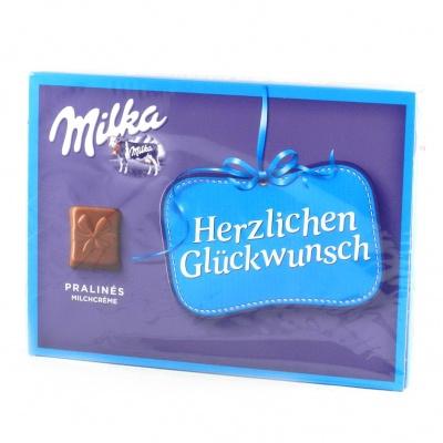 Шоколадні Milka herzlichen gluckwunsch праліне 110 г