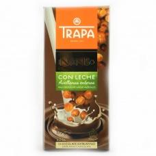 Шоколад Trapa intenso молочний з фундуком 175г