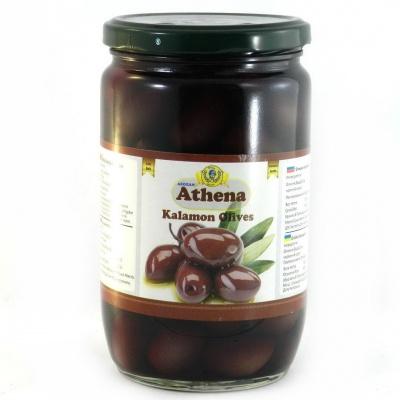 Чорні Aegean Athena Kalamon Olives з кісточкою 700 г