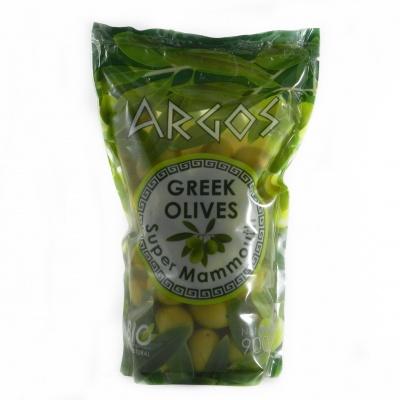 Оливки зелені Arcos greek olives в пакеті з кісточкою 0,9кг