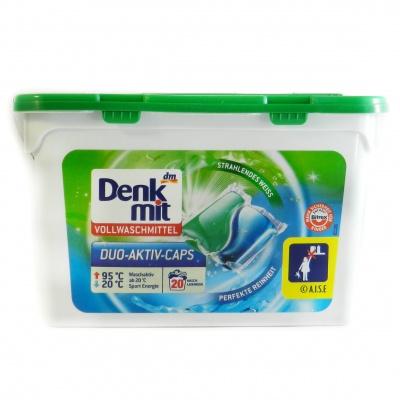 Капсули для прання Denkmit duo-aktiv-caps для бiлих тканин 20шт