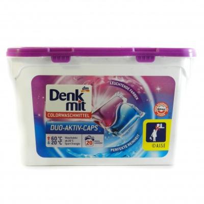 Капсули для прання Denkmit duo-aktiv-caps для кольорових тканин 20шт