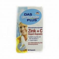 Витамины Das gesunde plus zink + C 60 капсул