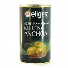 Оливки Eliges зеленые с анчоусами 350г