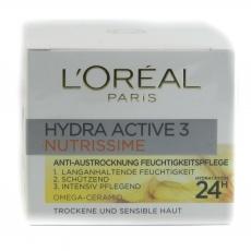 Денний крем Loreal hydra active 3 nutrissime для сухою та чутливою шкірою з омег..