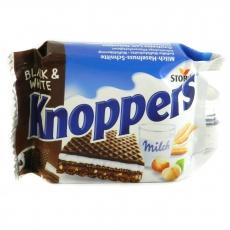 Bафлі Knoppers хрусткі молочно-шоколадні з горіховою начинкою 25г