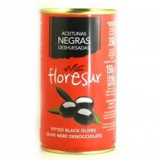 Оливки Floresur чорні без кісточки ж/б 370г