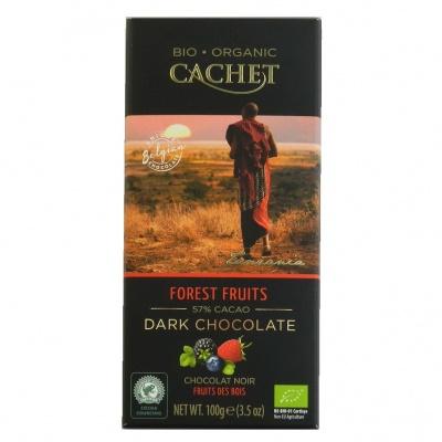 Шоколад Cachet bio organic лісові ягоди 57% какао 100г