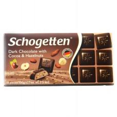 Шоколад черный Schogetten с какао фундуком 100г