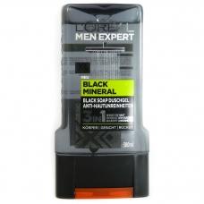 Гель для душа Loreal men exrert XL bleck mineral 3in1 300мл