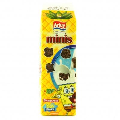 Печиво Arluy minis шоколадні спанч-боб 275г