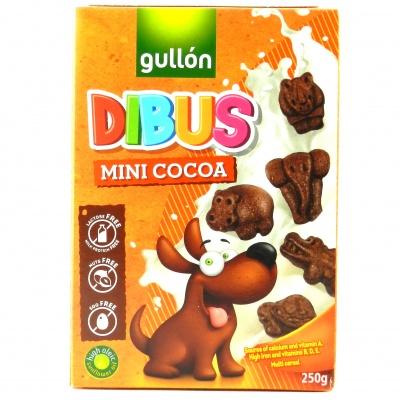 Печенье Gullon Dibus mini шоколадные без лактозы 250г