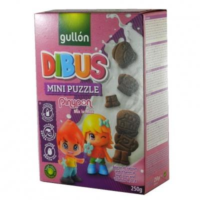 Печенье Gullon Dibus mini puzzle шоколадные без лактозы 250г
