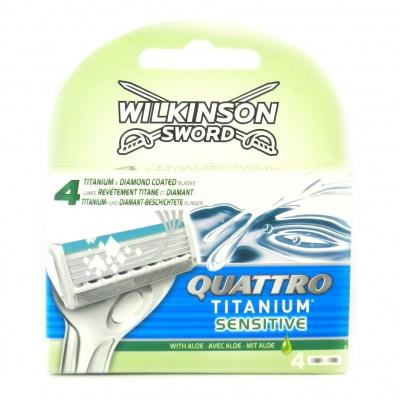 Сменные кассеты Wilkinson quattro titanium sensative 4шт