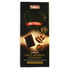 Шоколад без глютену та цукру Torras Zero з кавою 100г