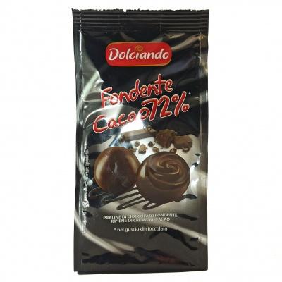 Цукерки шоколадні Dolciando fondente cacao 72% 100г