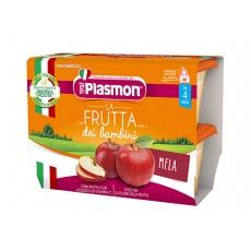 Plasmon фруктове пюре гомогенізоване яблуко від 4міс.без глютену 4*100г