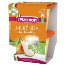 Plasmon дитячий перекус груша та йогурт без глютену до 6міс. 2*120г