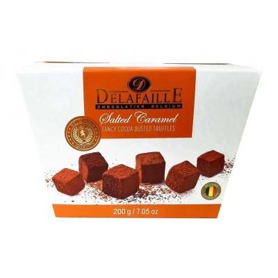 Конфеты шоколадные Delafaille трюфель соленая карамель 200г