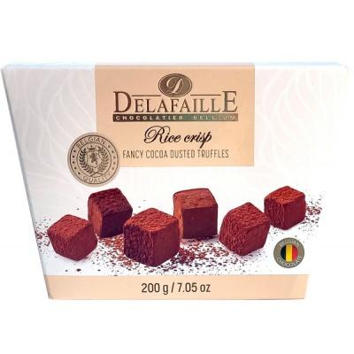 Конфеты шоколадные Delafaille трюфель Rice crisp 200г