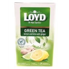 Чай Loyd зелений лайм лимон та імбир 20пакетиків