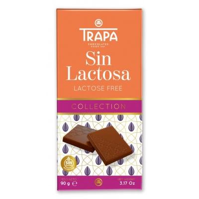 Шоколад Trapa молочный без лактозы 90г