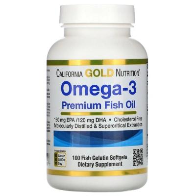 Витамины California Gold Nutrition Omega-3 100шт
