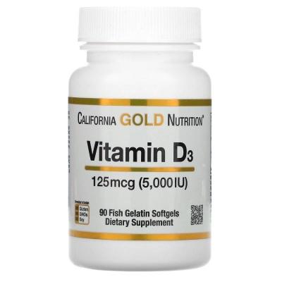 Витамины California Gold Nutrition Vitamin D3 90 капсул