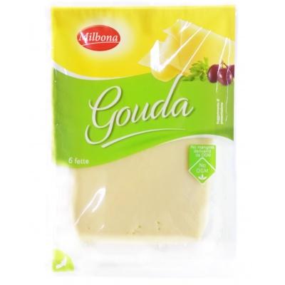 Сыр твердый Milbona Gouda резаный 200г