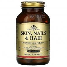 Вітаміни Solgar Skin, Nails & Hair, Advanced MSM Formula 120шт